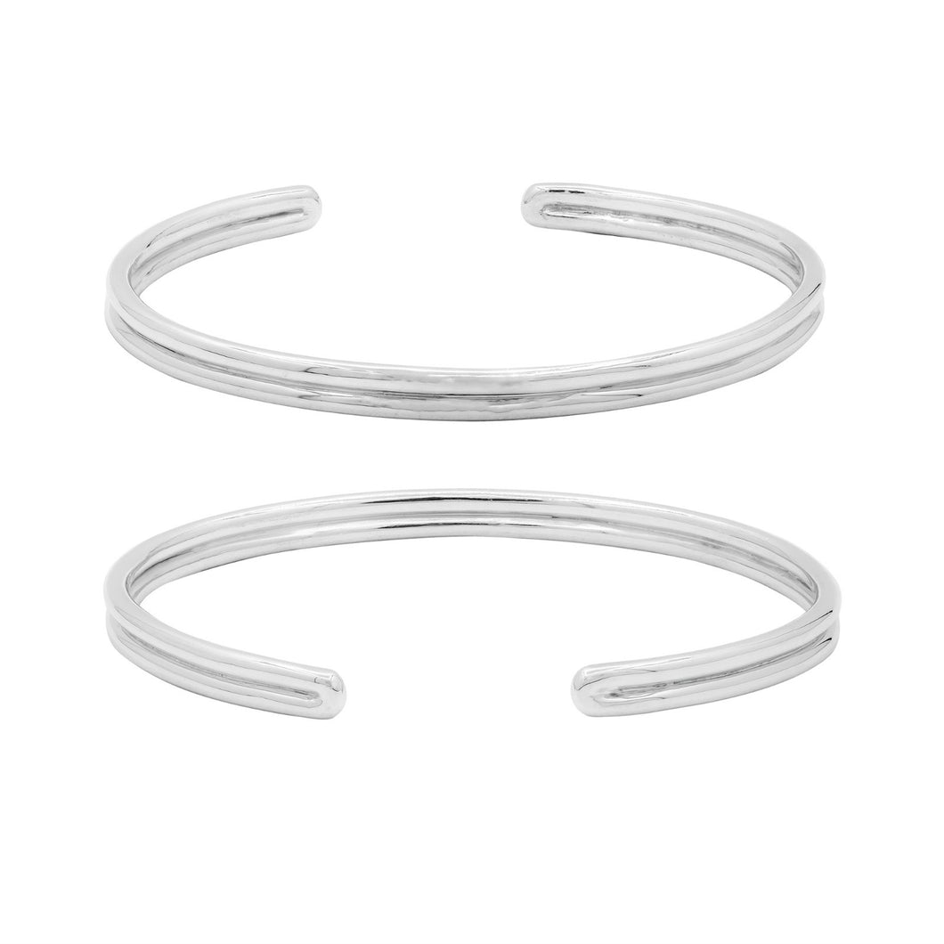 Silver bracelets double